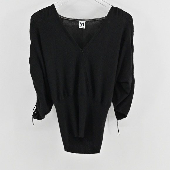 Missoni Sweaters - Missoni Womens Cashmere‎ Silk Sweater Size 6 Black Ruched Sleeve Quiet Luxury